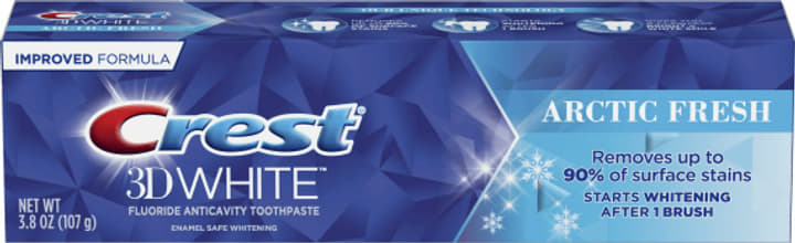 *Зубна паста Crest 3D White Fluoride Anticavity Арктична свіжість 107 г