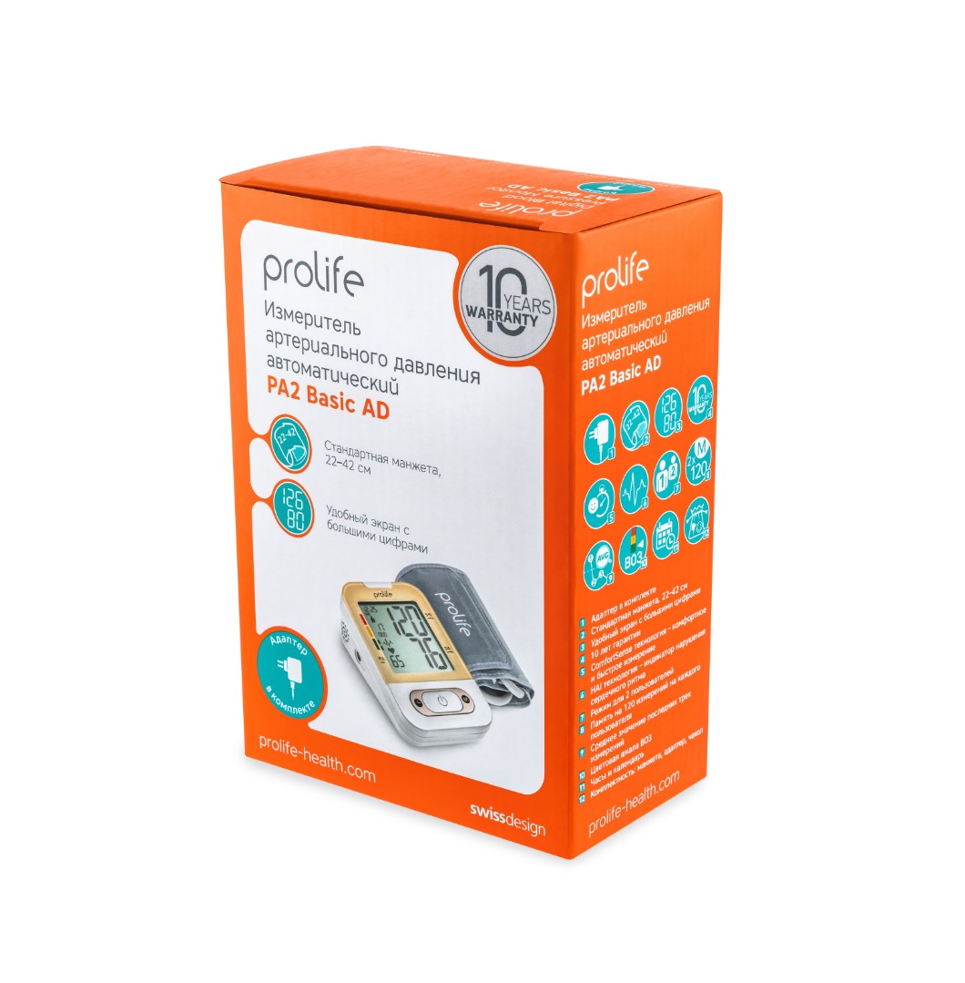 *Тонометр Prolife PA2 Basic AD автомат