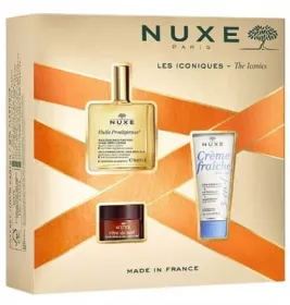 *Набір NUXE Бестселери Чудова суха олія 50мл + ММ бальзам для губ 15мл + Крем Фреш 3-в-1 15мл