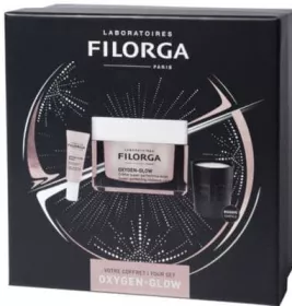 *Набір Filorga Новорічний Оксиджен Глоу Крем 50мл+Засіб для контуру очей 4мл+свічка