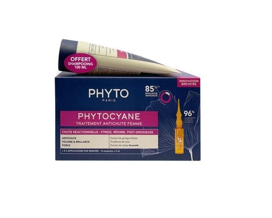 *Набір Phyto Фітоціан Прогресів засіб 12х5мл + шампунь 100мл