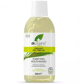 *Ополаскиватель Dr. Organic для полости рта с экстрактом чайного дерева 500мл