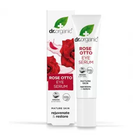 *Сыворотка Dr. Organic для омоложения и обновления кожи вокруг глаз с маслом розы Отто 15мл