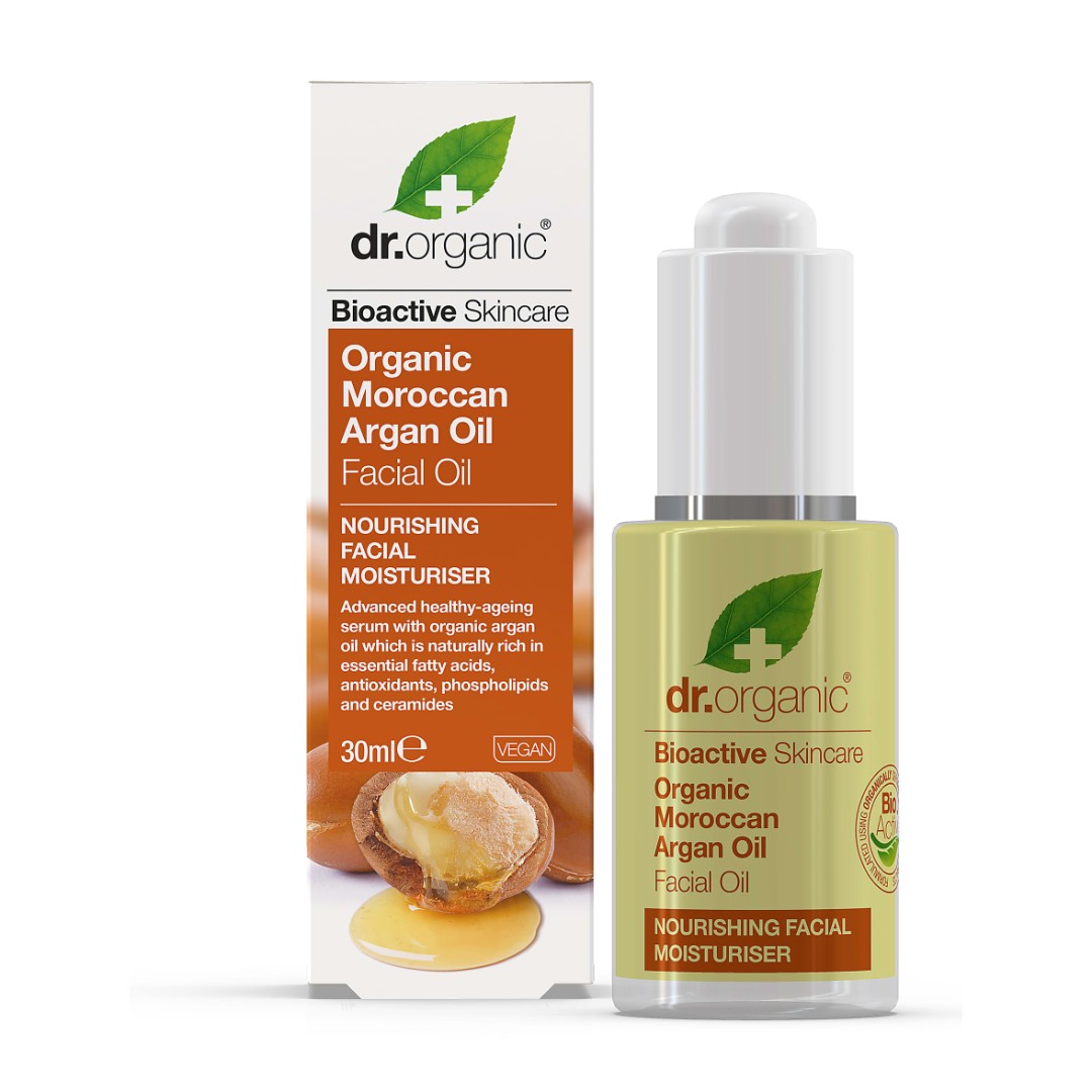 *Олія Dr. Organic для живлення та зволоження шкіри обличчя з марокканською аргановою олією 30мл