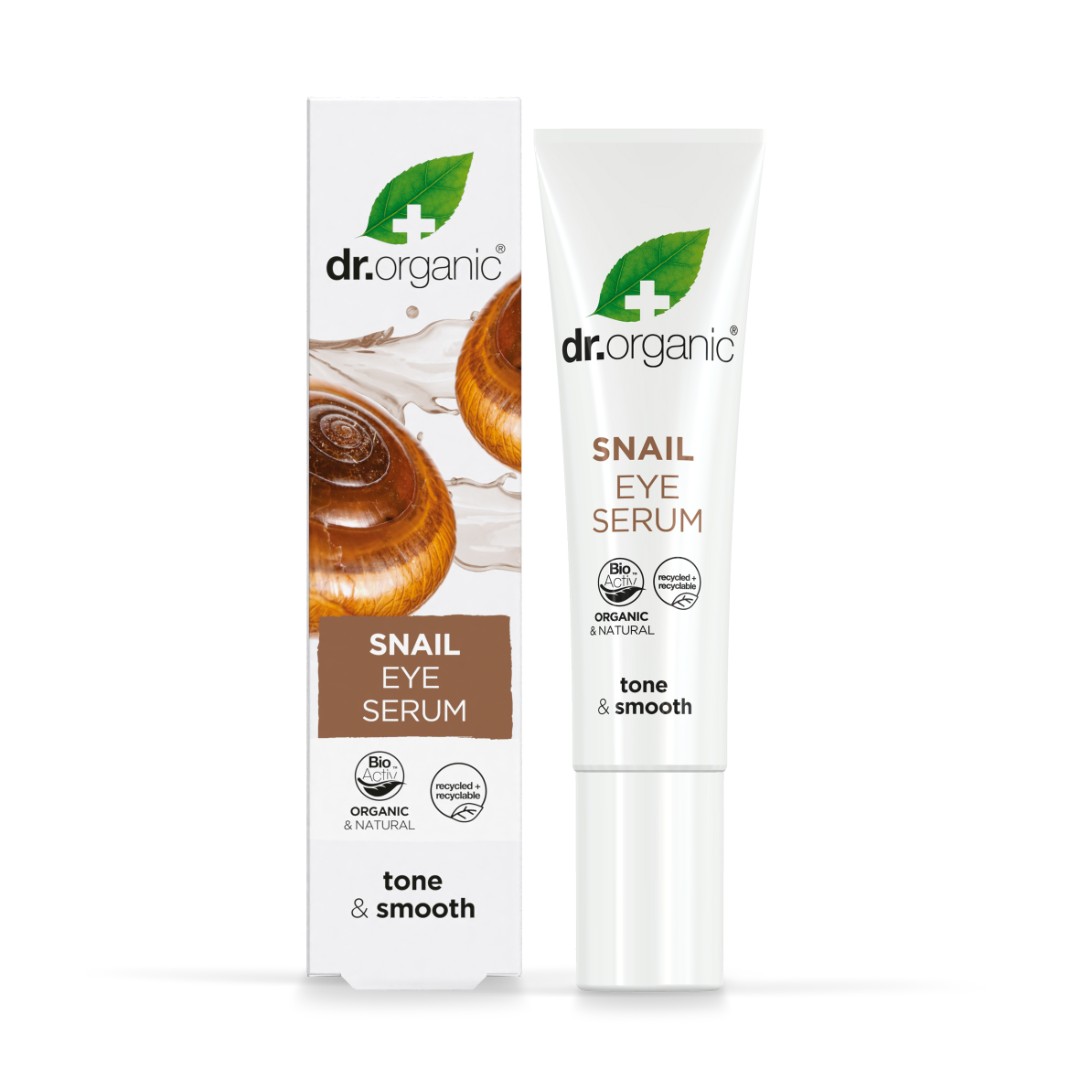*Сыворотка Dr. Organic для кожи вокруг глаз с муцином улитки 15мл