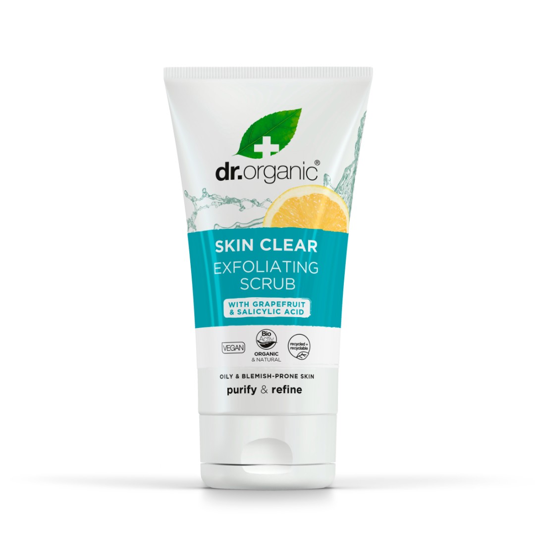 *Скраб-ексфоліант Dr. Organic Skin Clear для масної шкіри 5 в 1 150мл