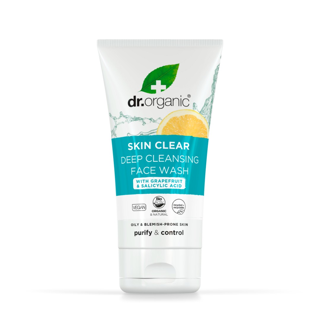 *Гель Dr. Organic Skin Clear для глибокого очищення для масної шкіри обличчя 5 в 1 125мл