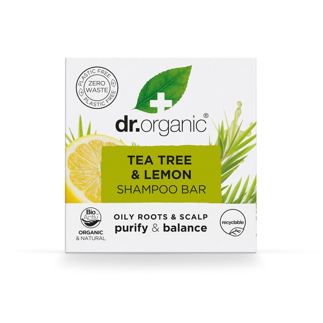 *Шампунь Dr. Organic Твердый с экстрактом чайного дерева и лимона 75г *Шампунь Dr. Organic Твердый с экстрактом чайного дерева и лимона 75г
