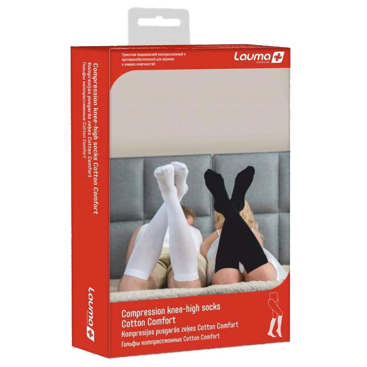 *Гольфы LAUMA Cotton Comfort компр. с мыском AD204 1 кл. компр. чорн. р.36-38 *Гольфы LAUMA Cotton Comfort компр. с мыском AD204 1 кл. компр. чорн. р.36-38