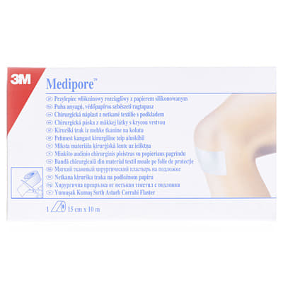 *Пластир мед. хір. Medipore 15 см х 10 м н/ткан. з лайнером 2991/3