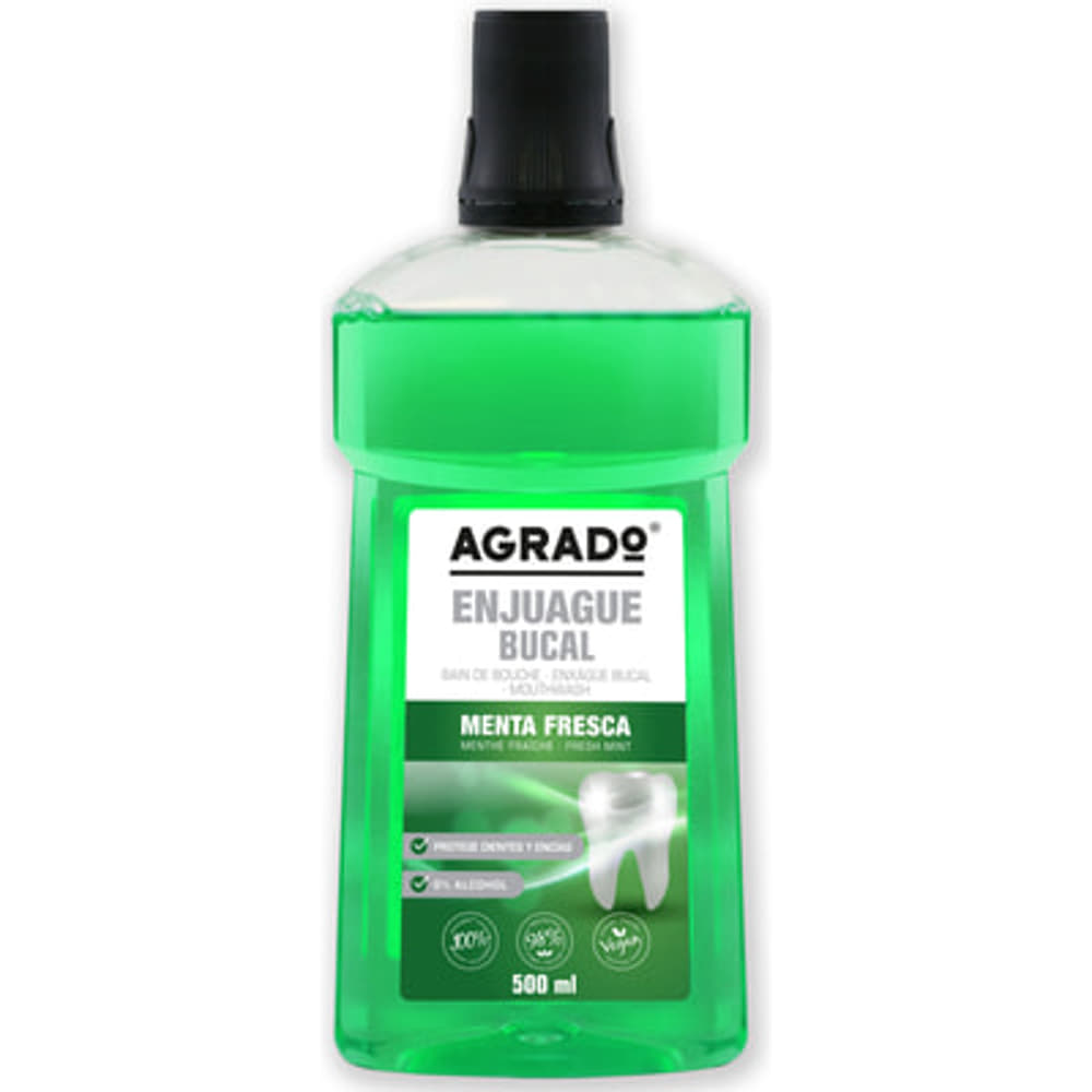 *Ополіскувач Agrado Mint Mouthwash для ротової порожнини М'ята 500 мл