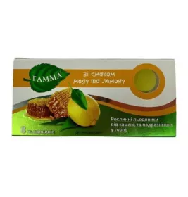 *Гамма льодяники від кашлю та подразнення у горлі мед-лимон №8