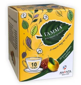 *Гамма рослинні гран. 4,8г мед та лимон саше №10