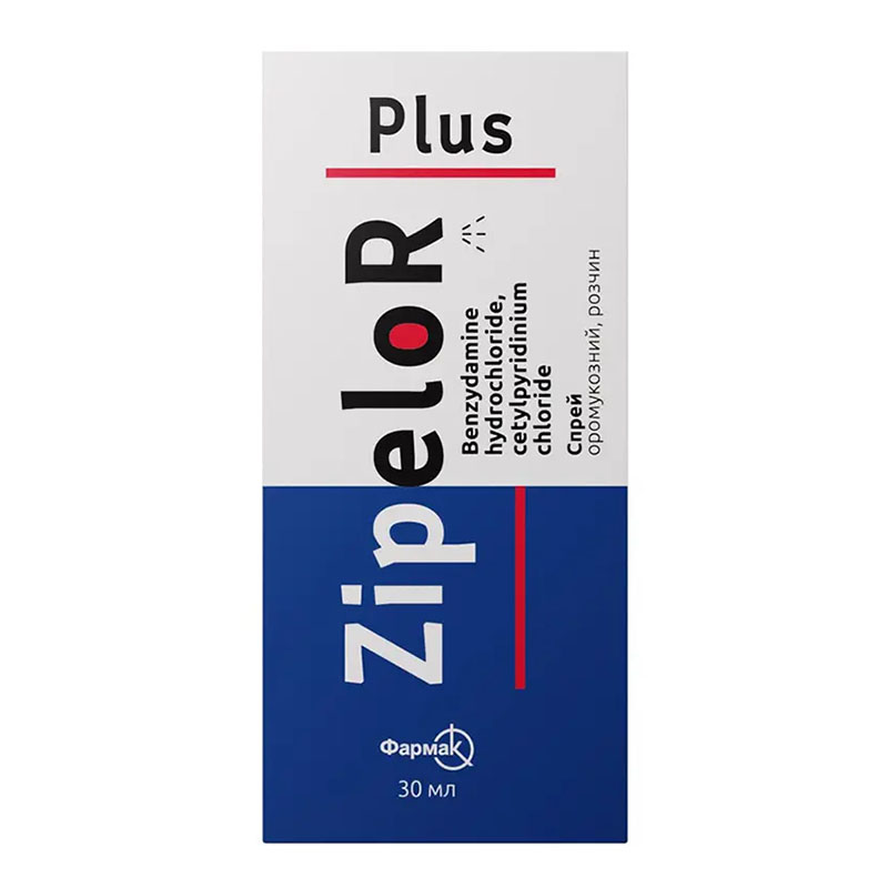 Зіпелор Плюс спрей оромукоз. р-н 1,5+5 мг/мл флак. 30мл