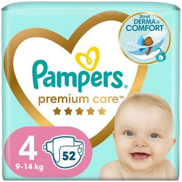 *Підгузки Pampers Premium Care р. 4, 9-14 кг №52