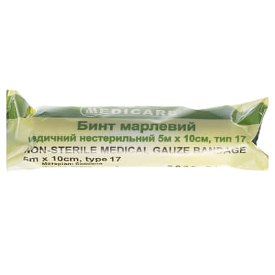 *Бинт Medicare нестерил. 5м х 10см тип 17 *Бинт Medicare нестерил. 5м х 10см тип 17