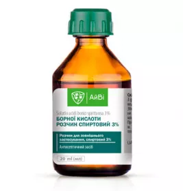 *Борна кислота р-н спирт. 3%  флак. 20мл ТМ АйВі