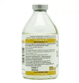 *Гек р-н д/ін. 6% флак. 200мл Інфузія