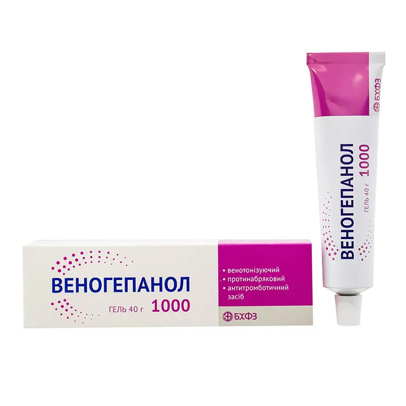 Веногепанол 1000 гель 40г БХФЗ Веногепанол 1000 гель 40г БХФЗ