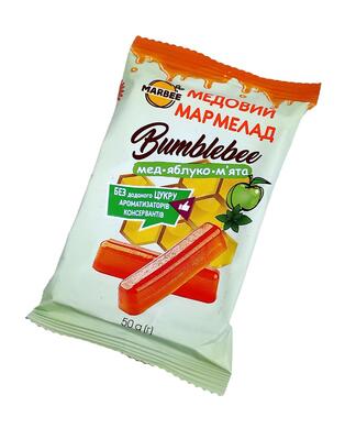 Мармелад Marbee медовий Bumblebee мед яблуко-м'ята 50г