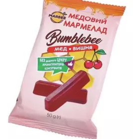 Мармелад Marbee медовый Bumblebee мед вишня 50г