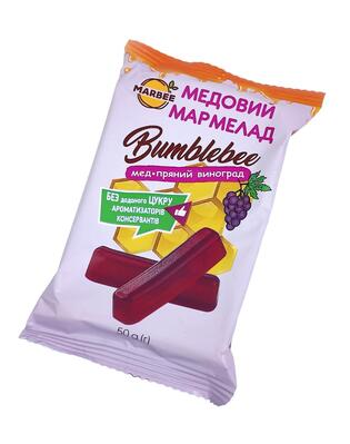 Мармелад Marbee медовий Bumblebee мед прянощі-виноград 50г