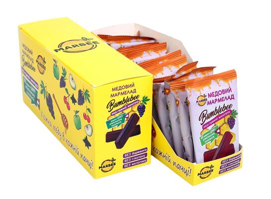 Мармелад Marbee медовий Bumblebee мед прянощі-виноград 50г
