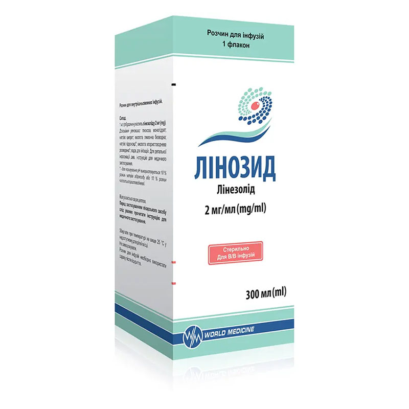*Лінозид р-н д/інф. 2мг/мл фл. 300мл