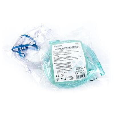 *Маска киснева ВОЛЕС для доросл. з киснев. труб. 2м