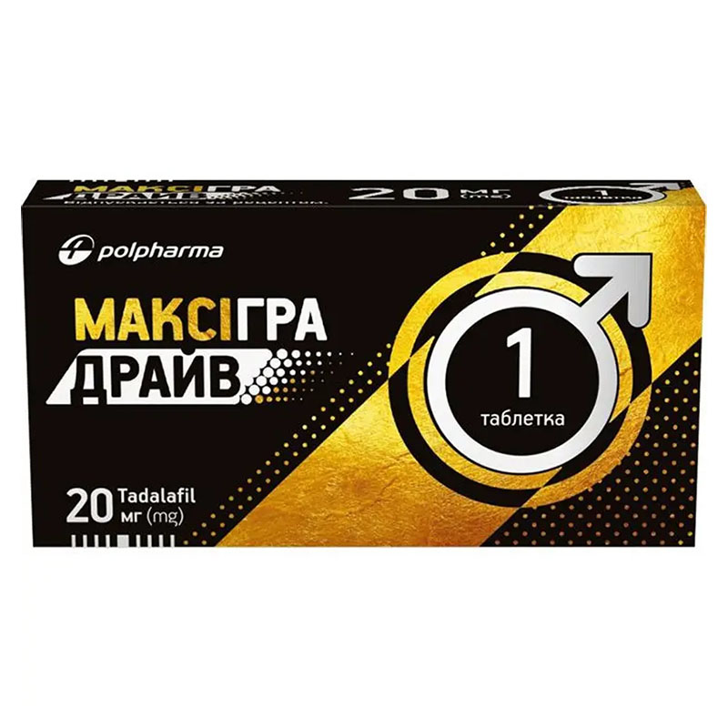 Максигра Драйв табл. п/о 20мг №1 Максигра Драйв табл. п/о 20мг №1