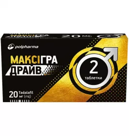 Максигра Драйв табл. п/о 20мг №2