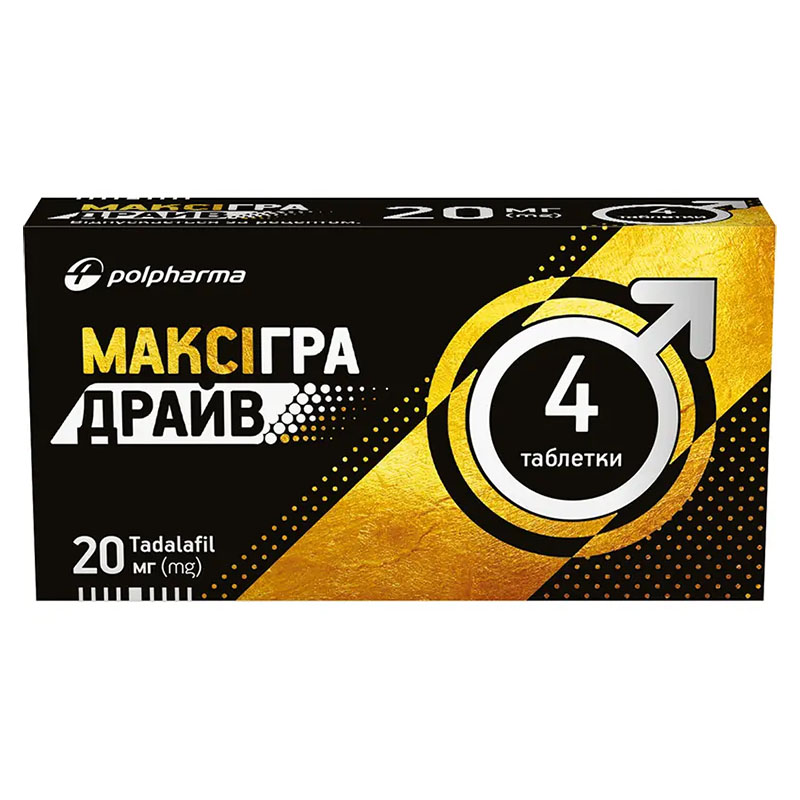 Максігра Драйв табл. п/о 20мг №4