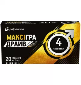 Максігра Драйв табл. п/о 20мг №4