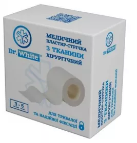 *Пластир Dr.White ткан. мед. хір. 3 см х 5 м