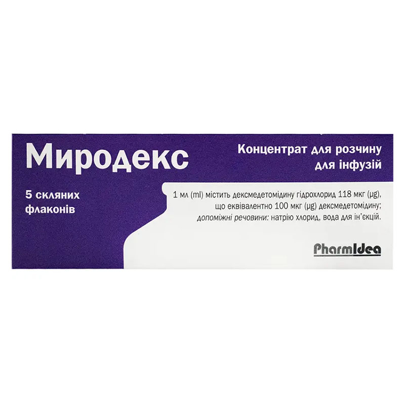 *Миродекс конц. д/р-ну д/інф. 100 мкг/мл 2 мл скл. фл. №5