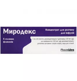 *Миродекс конц. д/р-ну д/інф. 100 мкг/мл 2 мл скл. фл. №5