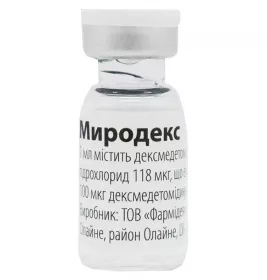 *Миродекс конц. д/р-ну д/інф. 100 мкг/мл 2 мл скл. фл. №5