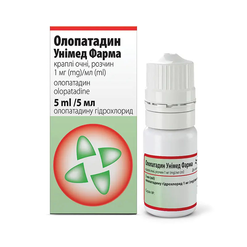 *Олопатадин Унімед Фарма краплі очні р-н 1 мг/мл 5 мл фл. №1