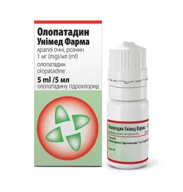 *Олопатадин Унімед Фарма краплі очні р-н 1 мг/мл 5 мл фл. №1