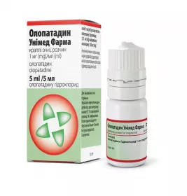 *Олопатадин Унімед Фарма краплі очні р-н 1 мг/мл 5 мл фл. №1