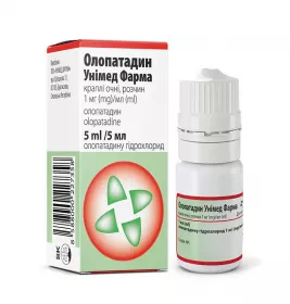 *Олопатадин Унімед Фарма краплі очні р-н 1 мг/мл 5 мл фл. №1