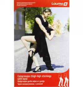 *Панчохи LAUMA компр. з резинк. з миском р.3K чорн. 2 кл. компр. мод. AG 309