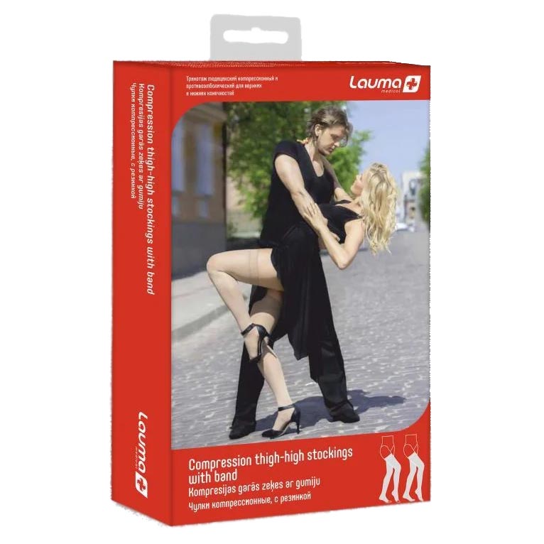 Панчохи LAUMA компр. з резинк. б/миска р.1D натур. 2 кл. компр. AG307