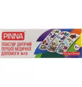 *Пластир Pinna дит. першої мед. допомоги 72 мм х 19 мм №10