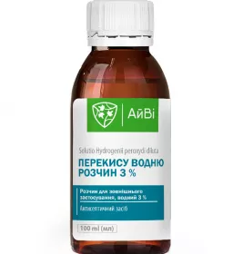 *Перекис водню р-н 3% полим. флак. 100мл Віола ТМ АйВі