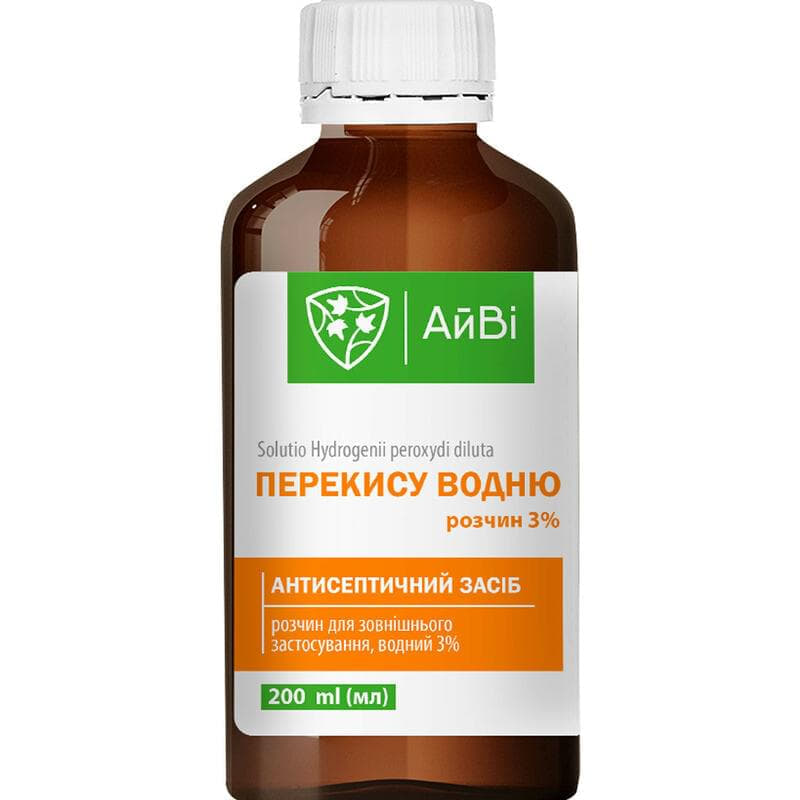 *Перекис водню р-н 3% полим. флак. 200мл ТМ АйВі Віола