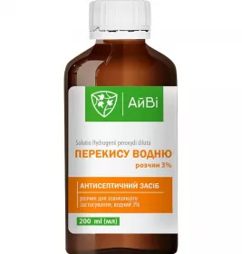 *Перекис водню р-н 3% полим. флак. 200мл ТМ АйВі Віола