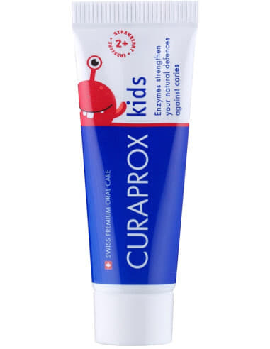 *Зубна паста Curaprox Kids дит. полуниця, з фтором, з 2 років 10 мл
