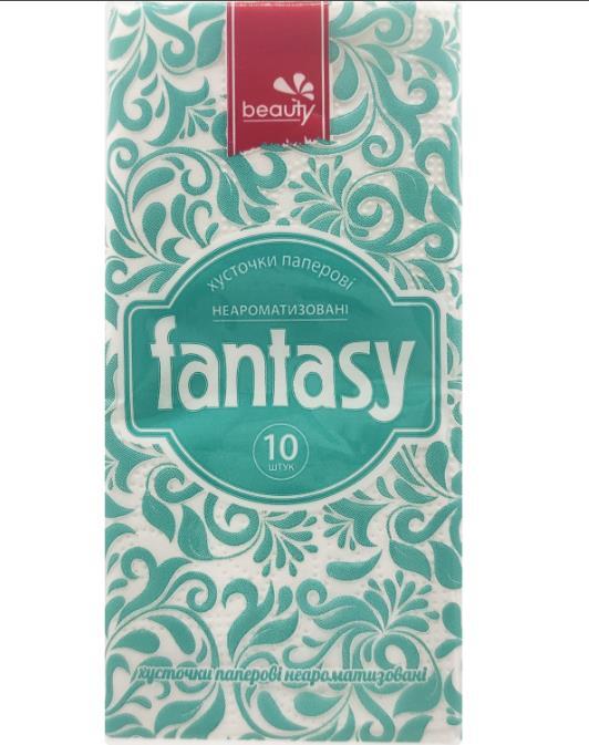*Хусточки паперові Fantee без аромату №10