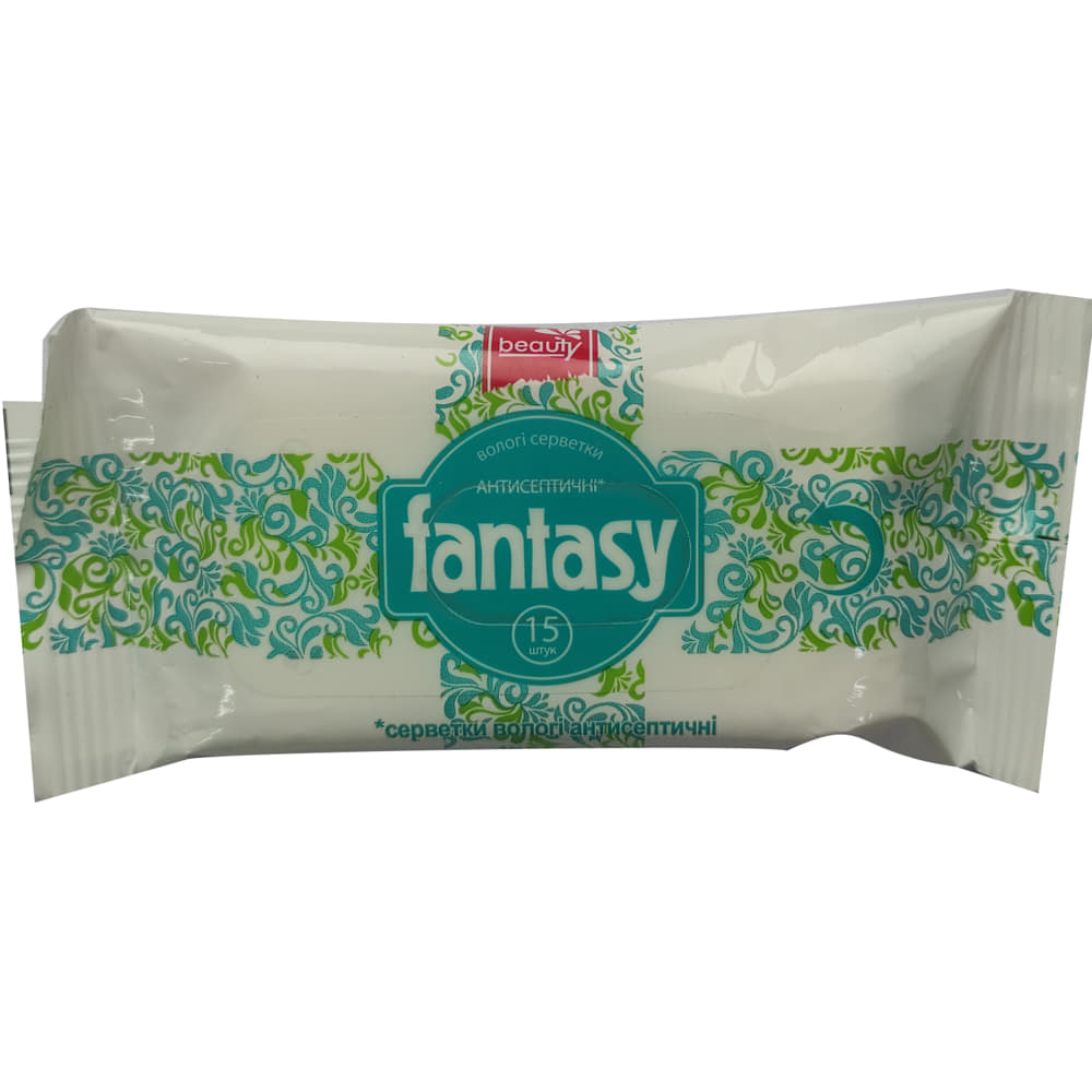 *Серветки вологі FANTASY Premium антисептичні №15